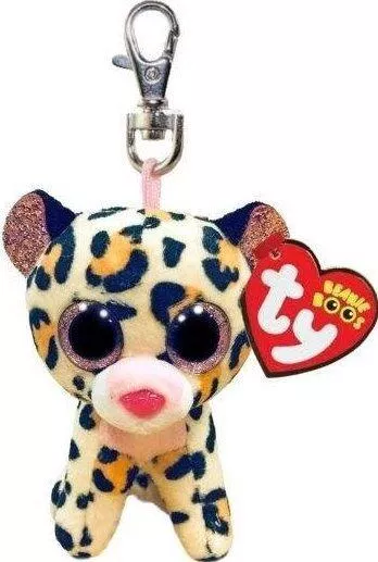 Μπρελόκ TY Beanie Boos Livvie Καφέ Λεοπάρ Καφέ