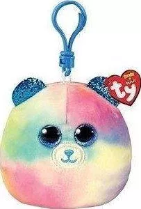 Μπρελόκ TY Mascot Squish-A-Boos Hope Παστέλ Αρκούδα Πολύχρωμο