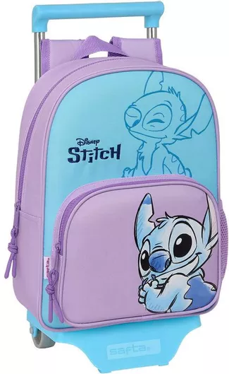 Σχολική Τσάντα Δημοτικού Τρόλεϊ Safta Lilo & Stitch Μοβ Μπλε