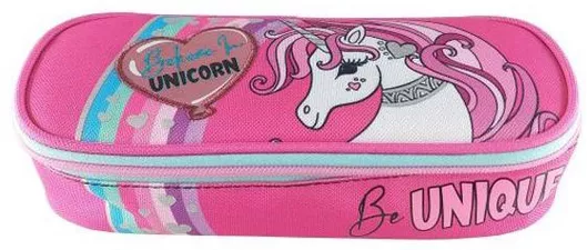 Κασετίνα Graffiti Unicorn Οβάλ Ροζ