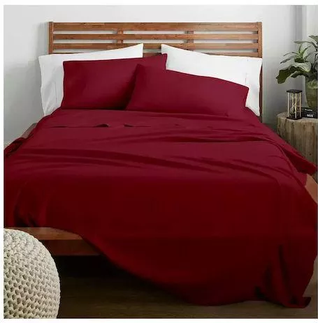 Σετ Μαξιλαροθήκες Lino Home Claro 50x70cm 2τμχ Burgundy