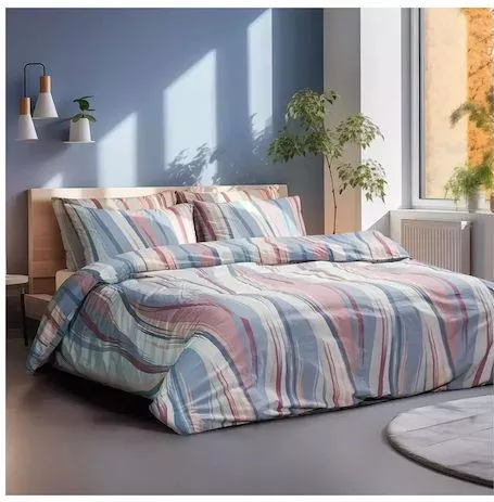 Σετ Μαξιλαροθήκες Lino Home Extan 50x70cm 2τμχ Μπλε