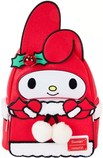 Παιδική Τσάντα Βόλτας Loungefly Πλάτης Sanrio My Melody Winter Hello Kitty για Κορίτσι Κόκκινο