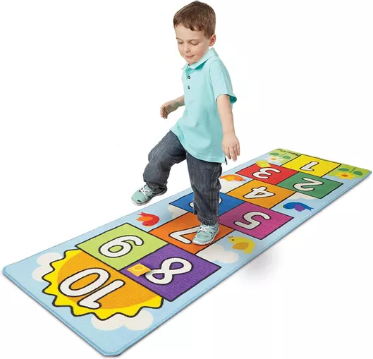 Παιδικό Χαλί Melissa & Doug Σύννεφα με Κουτσό 197x66cm Πολύχρωμο