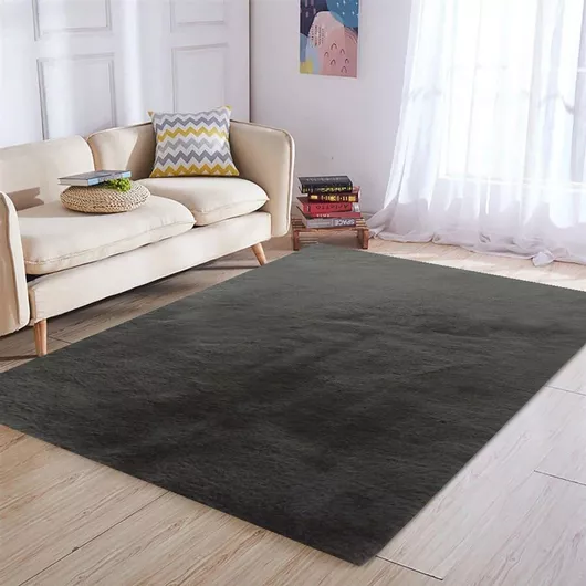 Χαλί Bonsai Home Γούνινο 120x160cm Rabbit Fur Ανθρακί