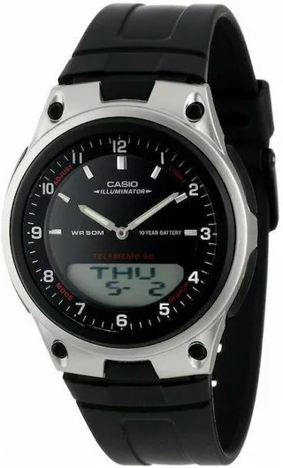 Ανδρικό Ρολόι Casio Μπαταρίας Καουτσούκ Λουράκι Μαύρο