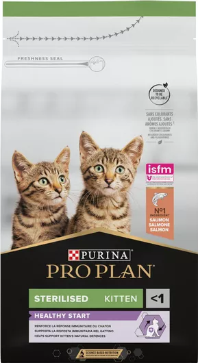 Ξηρά Τροφή Pro Plan Pro Plan Super Premium 1.5kg για Στειρωμένες Ανήλικες Γάτες με Σολομό 