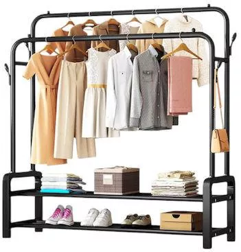 Κρεμάστρα Δαπέδου από Μέταλλο Μαύρη 110x55x160cm