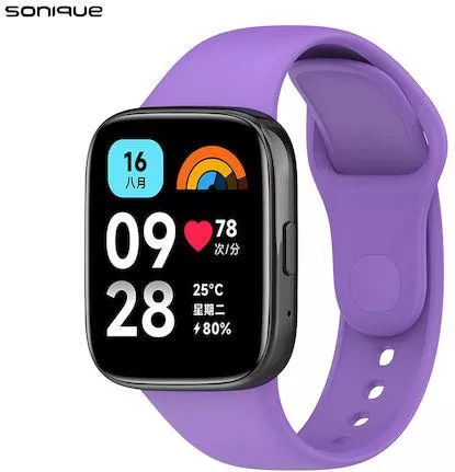 Λουράκι Smartwatch Sonique για Xiaomi Redmi Watch 3 Active Σιλικόνη Λιλά