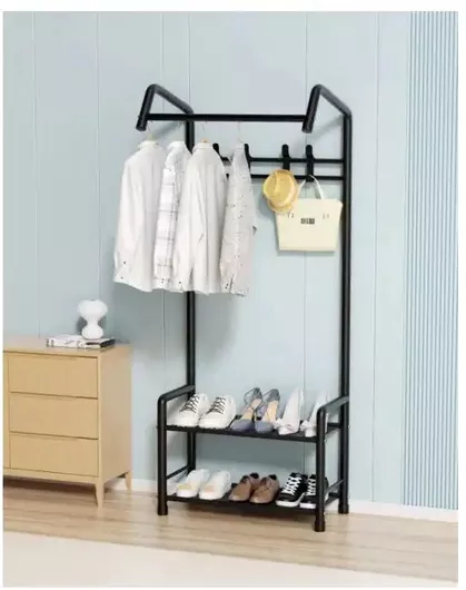 Κρεμάστρα Δαπέδου Rolinger Μεταλλική 166x32cm Μαύρο