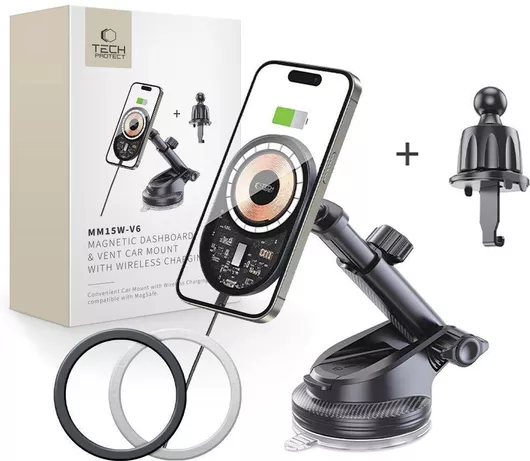 Βάση Κινητού Αυτοκινήτου Tech-Protect 5906302313372 με Μαγνήτη Στήριξη στο Ταμπλό Μαύρο