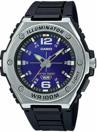 Ανδρικό Ρολόι Casio Μπαταρίας με Καουτσούκ Λουράκι Μαύρο 