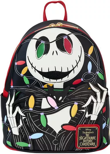 Παιδική Τσάντα Βόλτας Loungefly Πλάτης Nightmare Before Smiling Jack Unisex Μαύρο
