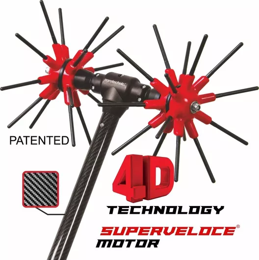 Ελαιοραβδιστικό Agrotechnic x.Quattro Superveloce CF Μπαταρίας Αχινός 1000W Solo με Επεκτάσιμο Κοντάρι Carbon 2.4m  2.5kg
