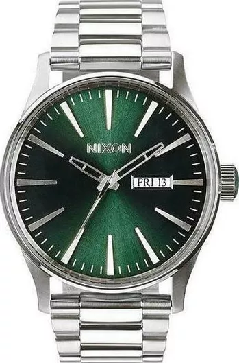 Ανδρικό Ρολόι Nixon The Sentry Ss Green Sunray