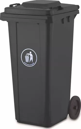Κάδος Απορριμμάτων Vesta Πλαστικός Τροχήλατος 100lt Γκρι