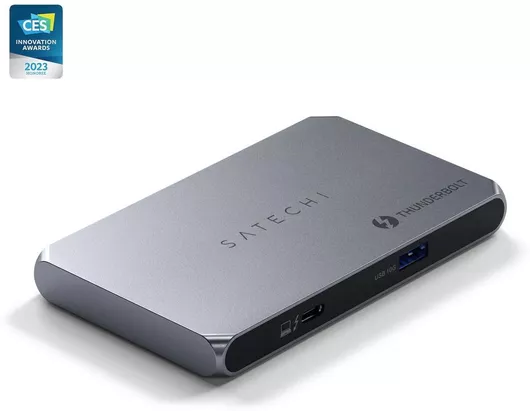 Docking Station Laptop Satechi Thunderbolt 4 με 4K PD & σύνδεση 2 Οθονών Γκρι ST-T4SHM-EU
