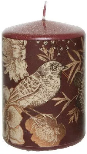 Κερί Κυλινδρικό 10CM 7x7x10cm Μπορντό Kaeming