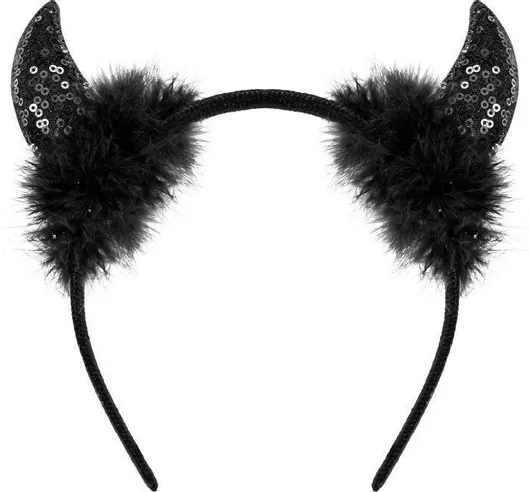 Αποκριάτικη Στέκα Μαύρη με Πούλιες