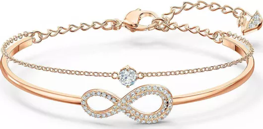 Γυναικείο Βραχιόλι Swarovski Χειροπέδα Infinity με σχέδιο Άπειρο Επιχρυσωμένο