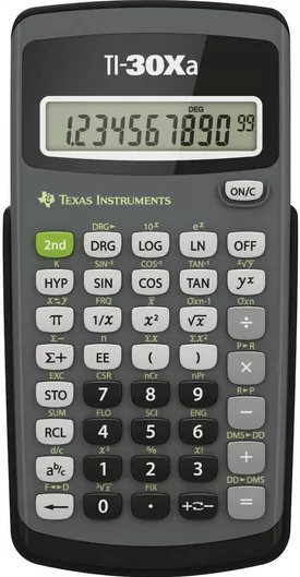Αριθμομηχανή Texas Instruments Επιστημονική TI30XA 10 Ψηφίων σε Γκρι Χρώμα