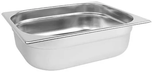 Σκεύος Gastronorm Διανομική Ανοξείδωτο GN1/2 με Βάθος 100mm