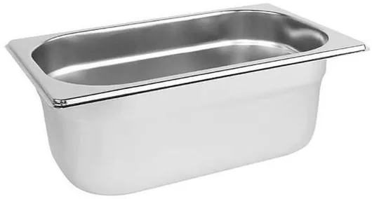 Σκεύος Gastronorm Διανομική Ανοξείδωτο GN1/4 με Βάθος 100mm