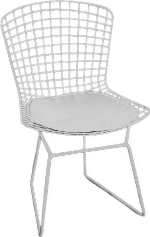 Καρέκλα Τραπεζαρίας Bertoya-ch Μεταλλική ΛΕΥΚΗ 52x60x80cm