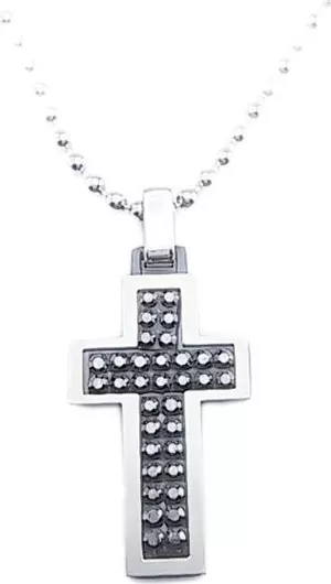 Σταυρός 4You Jewels  Ατσάλι με Αλυσίδα