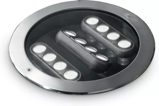 Φωτιστικό Προβολάκι Εξωτερικού Χώρου Ideal Lux Taurus LED Εξωτερικού Χώρου 20W με Θερμό Λευκό Φως IP67 Ασημί