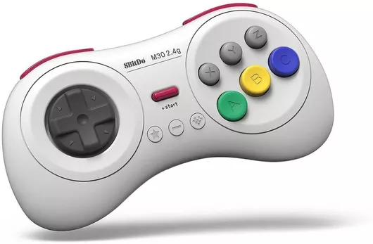 8Bitdo M30 2.4g Ασύρματο Gamepad για Switch Λευκό