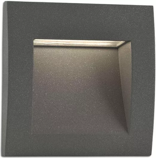 Επιτοίχια Πλαφονιέρα Εξωτερικού Χώρου Faro Barcelona 70148 Sedna Στεγανή με Ενσωματωμένο LED σε Γκρι Χρώμα