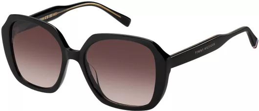 Γυαλί Ηλίου Tommy Hilfiger Γυναικεία με Μαύρο Κοκκάλινο Σκελετό & Καφέ Ντεγκραντέ Φακό TH2105/S 807/HA