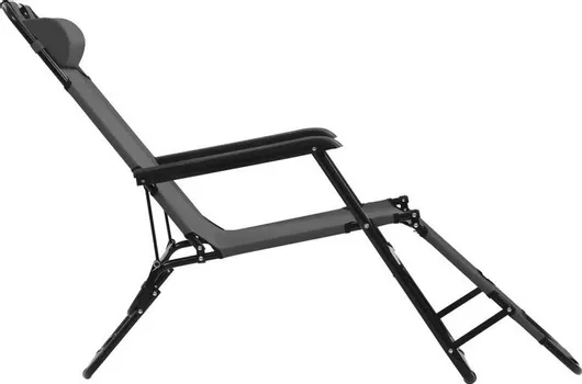 Ξαπλώστρα / Πολυθρόνα Παραλίας Ankor με Ανάκλιση 3 Θέσεων Γκρι Αδιάβροχη