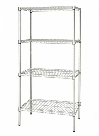 Ράφι χρωμίου με 4 ράφια 250 kg/m² 910x360x1800mm 1104 & 1164