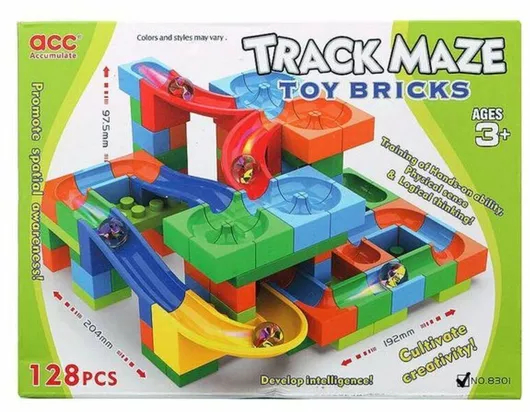 Τουβλάκι BigBuy Track Maze για 3+ Ετών 128τμχ