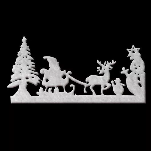 XMASfest Έλκυθρο με Άγιο Βασίλη από Πάχνη 78x40cm