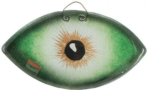 Marhome Κρεμαστό Γούρι Μάτι από Γυαλί Πράσινο 17x9.5cm