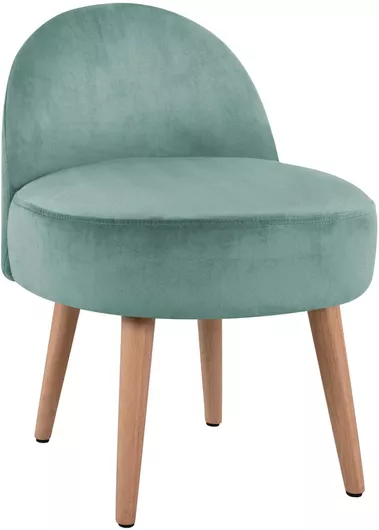 Σκαμπό Σαλονιού με Πλάτη Ξύλινο Yasmine Φυστικί 47x43x63,5cm