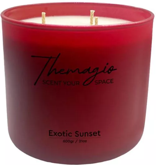Αρωματικό Κερί Themagio Σόγιας Exotic Sunset 600gr 77240 10cm X 9cm