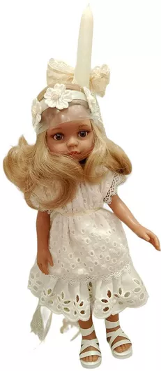 Ν628-04479 Χειροποίητη Λαμπάδα Κούκλα Luciana 32cm