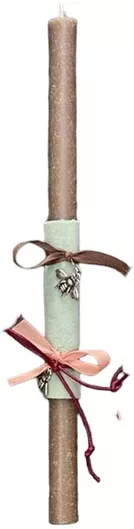 Πασχαλινή Λαμπάδα Στρογγυλή Γκρι