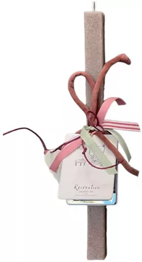 Πασχαλινή Λαμπάδα Στρογγυλή Γκρι