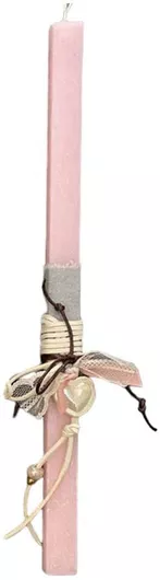 Πασχαλινή Λαμπάδα Στρογγυλή Ροζ