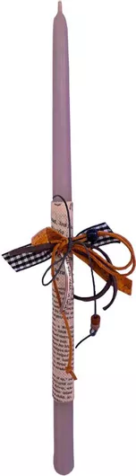 Πασχαλινή Λαμπάδα Στρογγυλή Γκρι