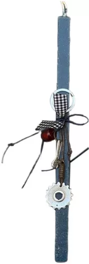 Πασχαλινή Λαμπάδα Τετράγωνη Χειροποίητη Μπλε