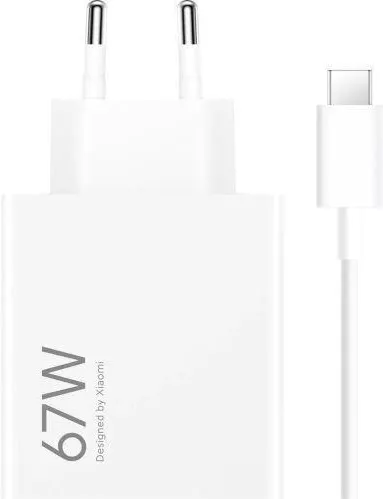 Φορτιστής Κινητού Xiaomi HyperCharge Combo BHR9465EU με Θύρα USB-A & Καλώδιο USB-C 67W Λευκό