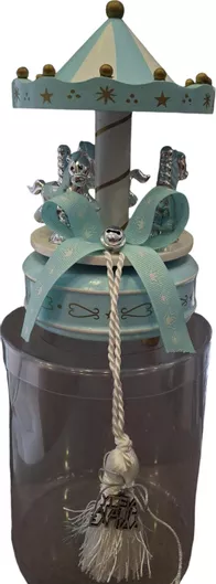 Επιτραπέζιο Γούρι Χάντρες & Ιδέες 20cm Γαλάζιο