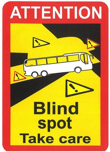 Αυτοκόλλητο Σήμα Τυφλό Σημείο για Λεωφορείο Auto Gs 24768 12x17cm 1τμχ