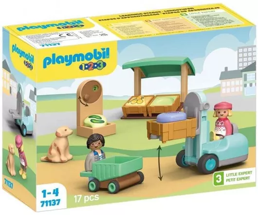 Playmobil Junior Πάγκος Βιολογικών Προϊόντων και Κλαρκ για 1-4 ετών